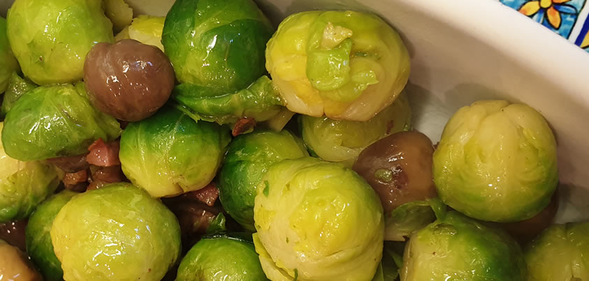 brussel sprouts with pancetta and chestnuts