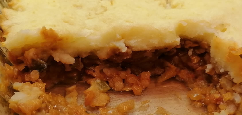 Mushroom Lentil Cottage Pie