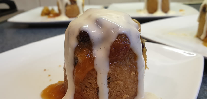 Sloe Gin Fruit Sponge Pudding